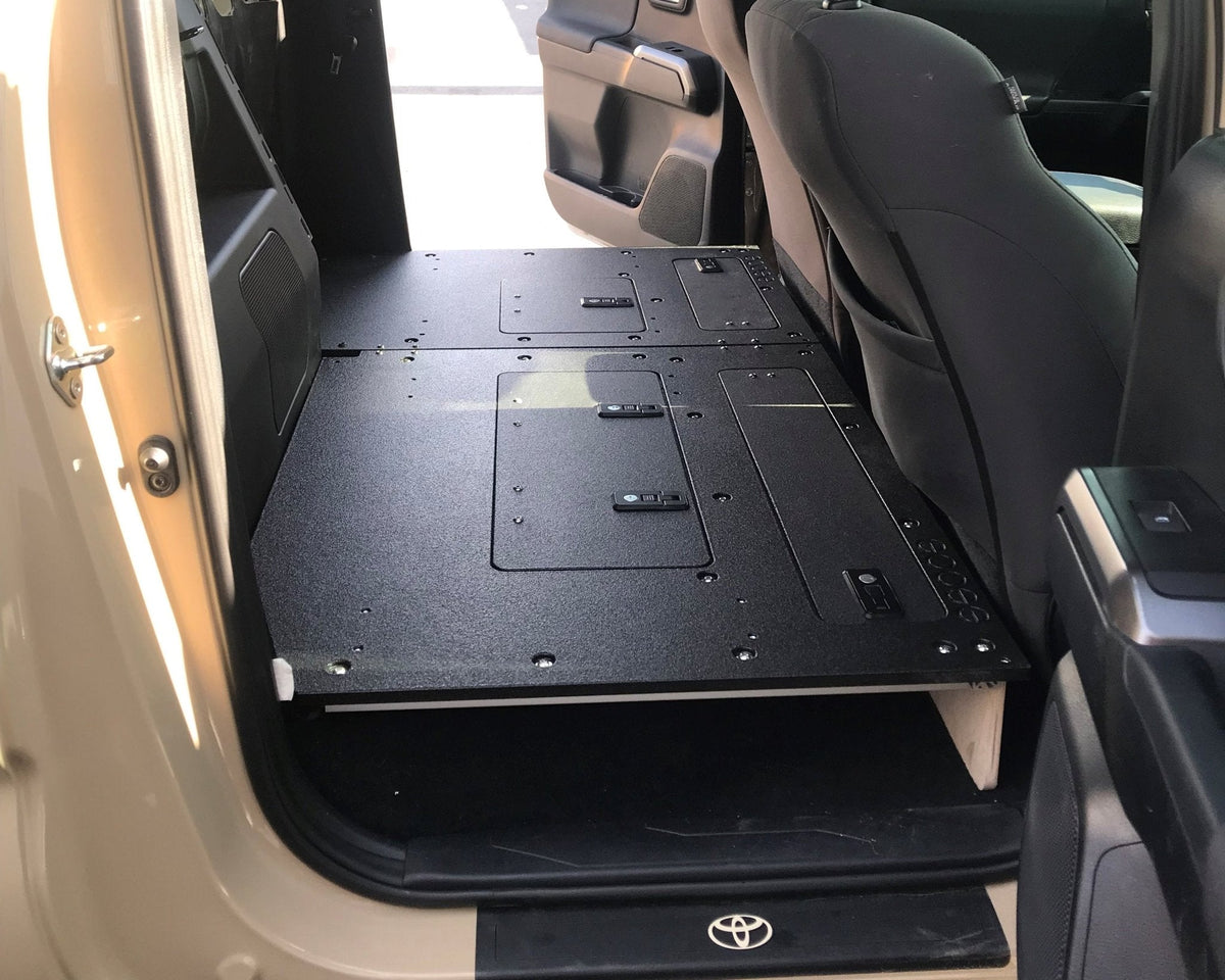 2005-23 Toyota Tacoma Double Cab - Second Row Seat Delete Plate System keeping Factory Back Wall