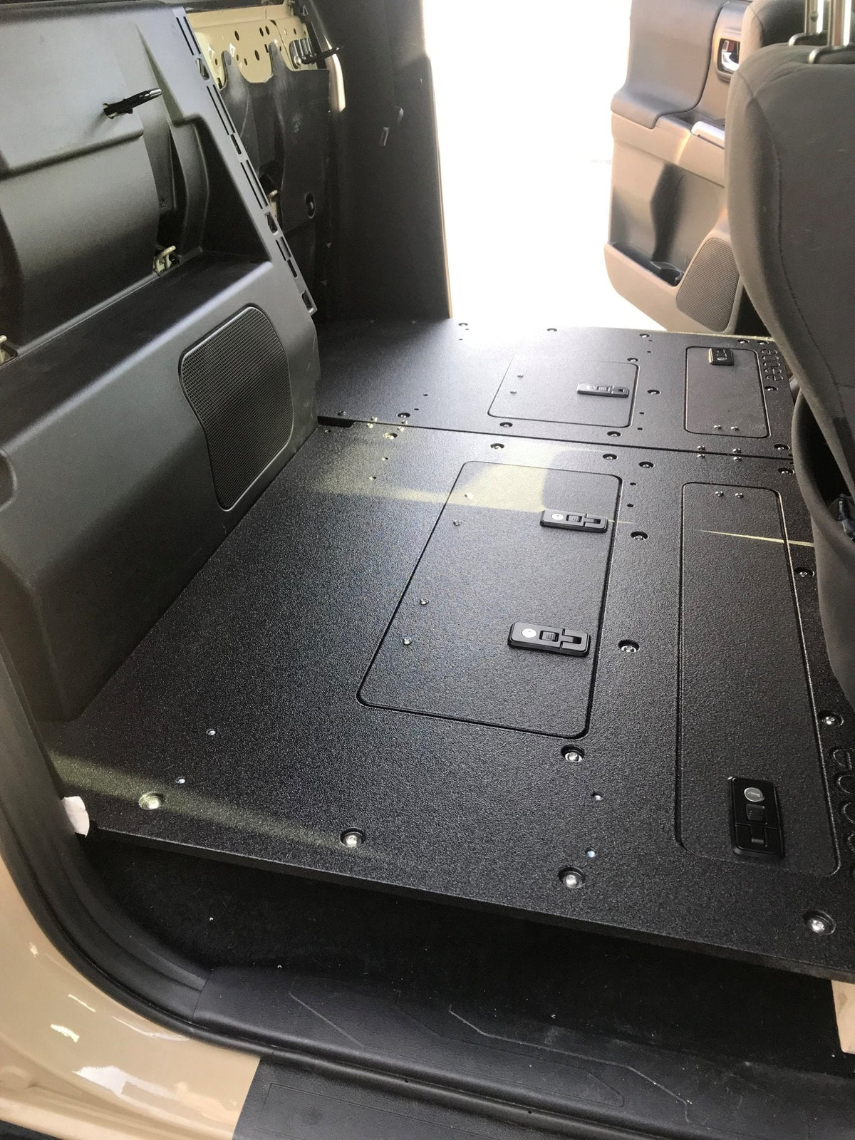 2005-23 Toyota Tacoma Double Cab - Second Row Seat Delete Plate System keeping Factory Back Wall