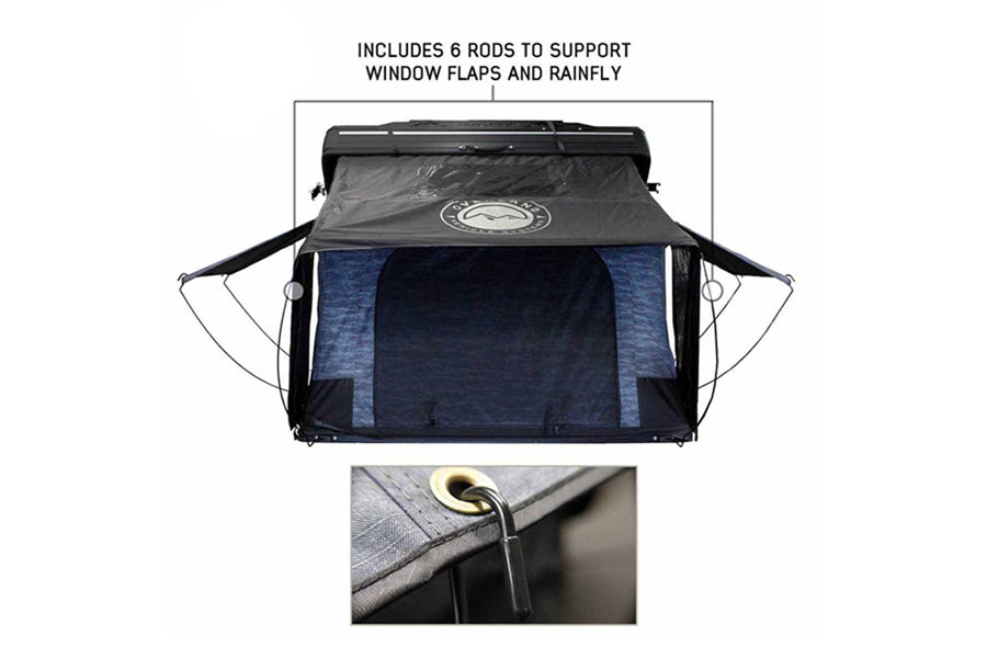 Overland Vehicle Systems XD Everest Cantilever Aluminum Hard Roof Top Tent, 2 Person