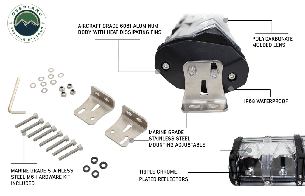 Overland Vehicle Systems EKO 10in LED Light Bar w/ Variable Beam