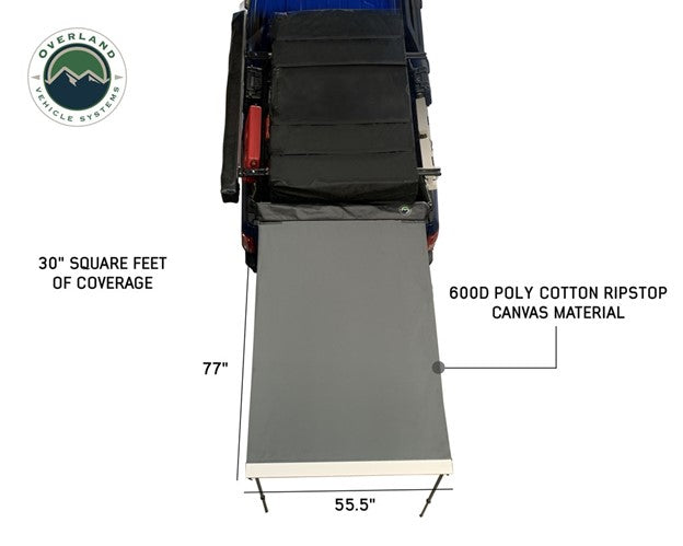 Overland Vehicle Systems Nomadic Awning, 4.5ft w/ Black Cover
