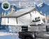 Overland Vehicle Systems Nomadic 3 Extended Roof Top Tent – White Base W/Dark Grey Rain Fly & Black Cover