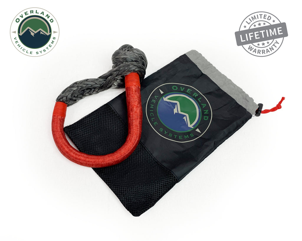 Overland Vehicle Systems Soft Shackle 5.8in and Recovery Ring 45,000lb Combo Pack