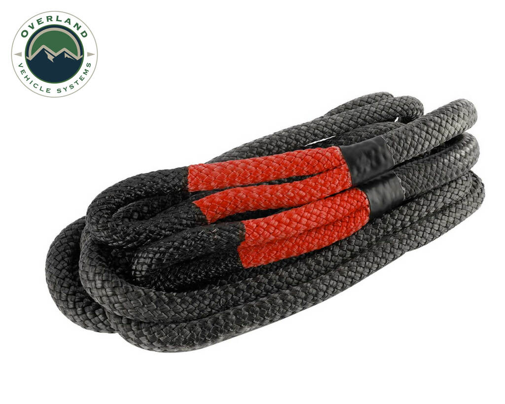 Overland Vehicle Systems Brute Kinetic Recovery Strap w/ Storage Bag - 1in x 30ft