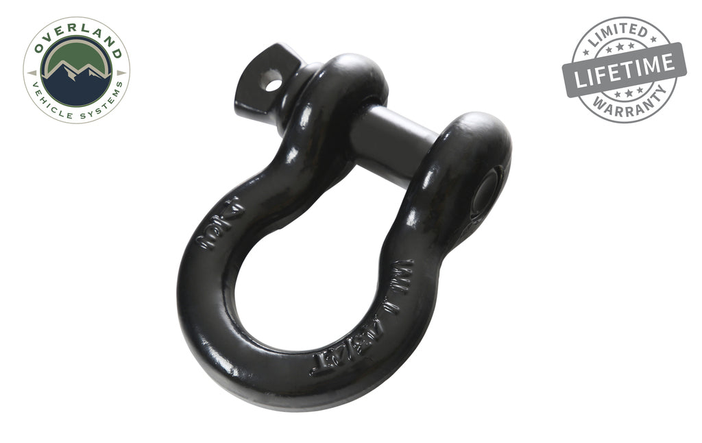 Overland Vehicle Systems 3/4in 4.75 Ton Recovery Shackle, Black