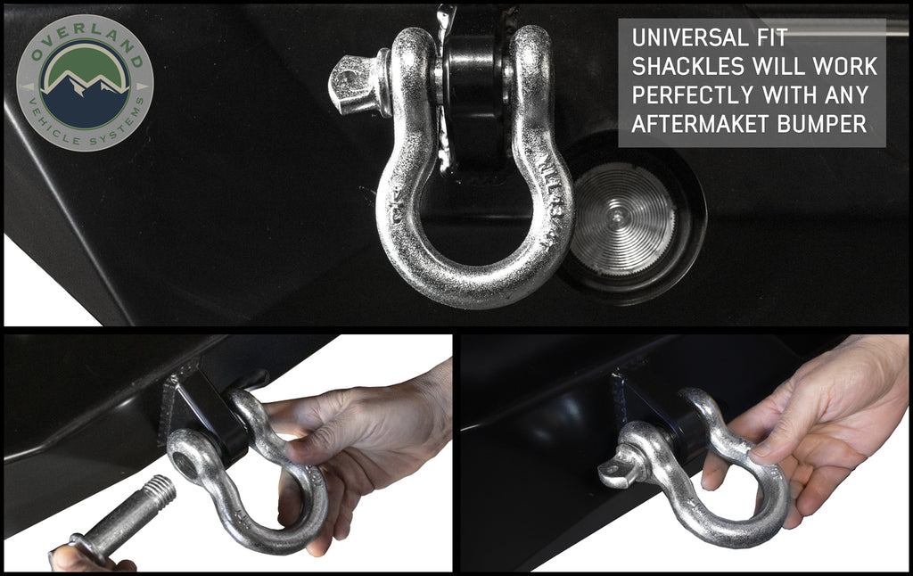 Overland Vehicle Systems 3/4in 4.75 Ton Zinc Recovery Shackle