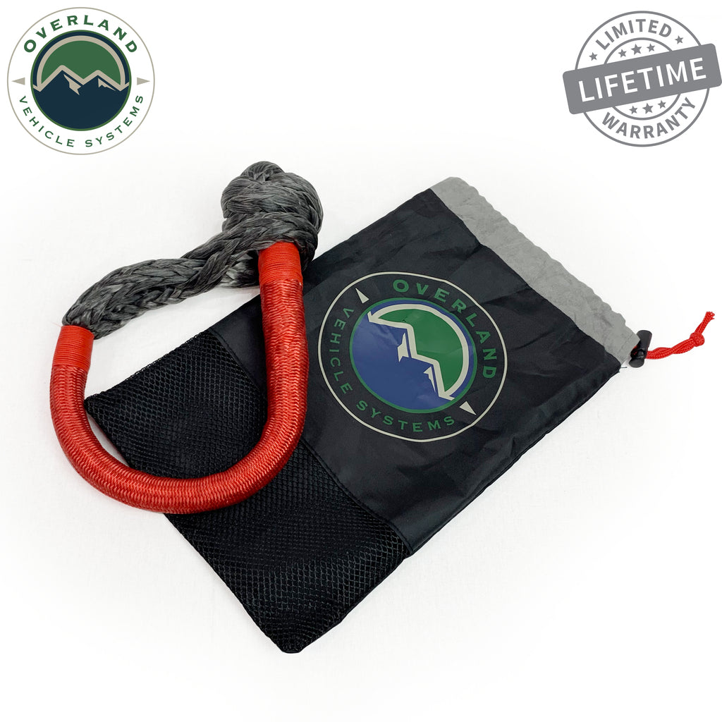 Overland Vehicle Systems 23in Soft Recovery Shackle w/ Abrasive Protection Sleeve - 5/8in / 44,500lb