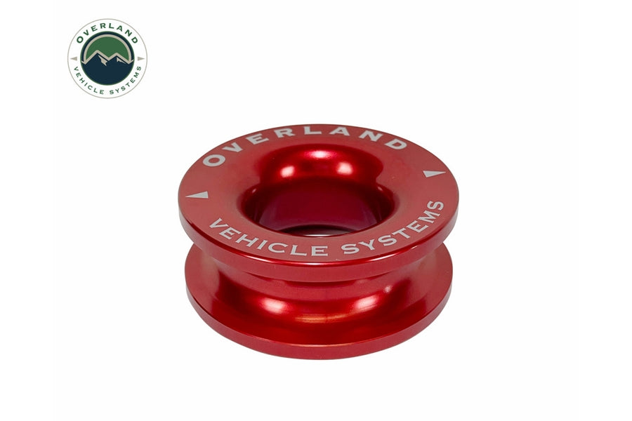 Overland Vehicle Systems Recovery Ring 2.5in -  10000 lb. Red w/ Storage Bag