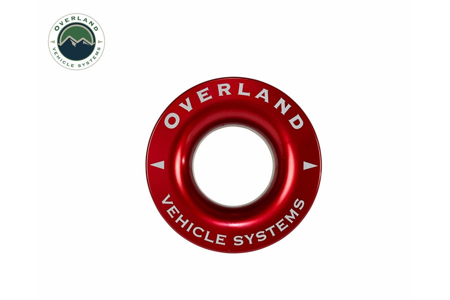 Overland Vehicle Systems Recovery Ring 2.5in -  10000 lb. Red w/ Storage Bag