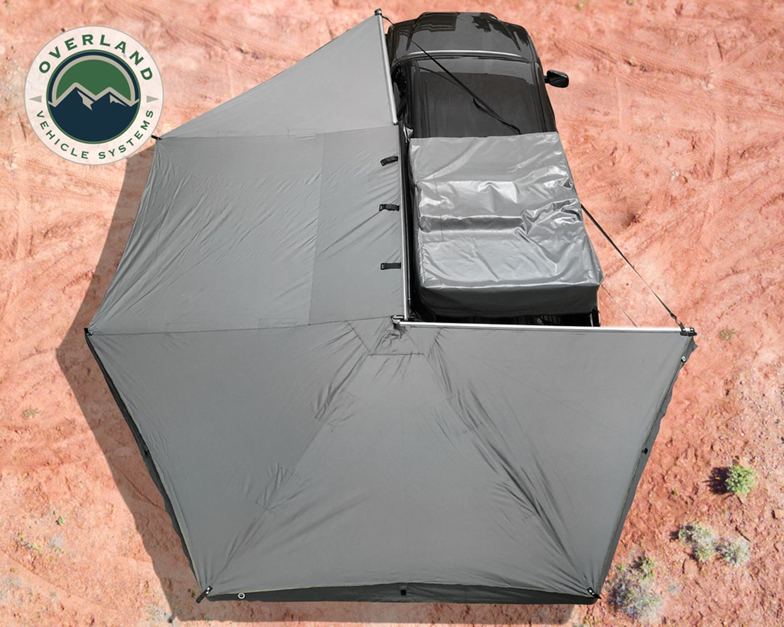 Overland Vehicle Systems Nomadic 270 Awning, Dark Gray w/ Black Transit Cover, Driver Side