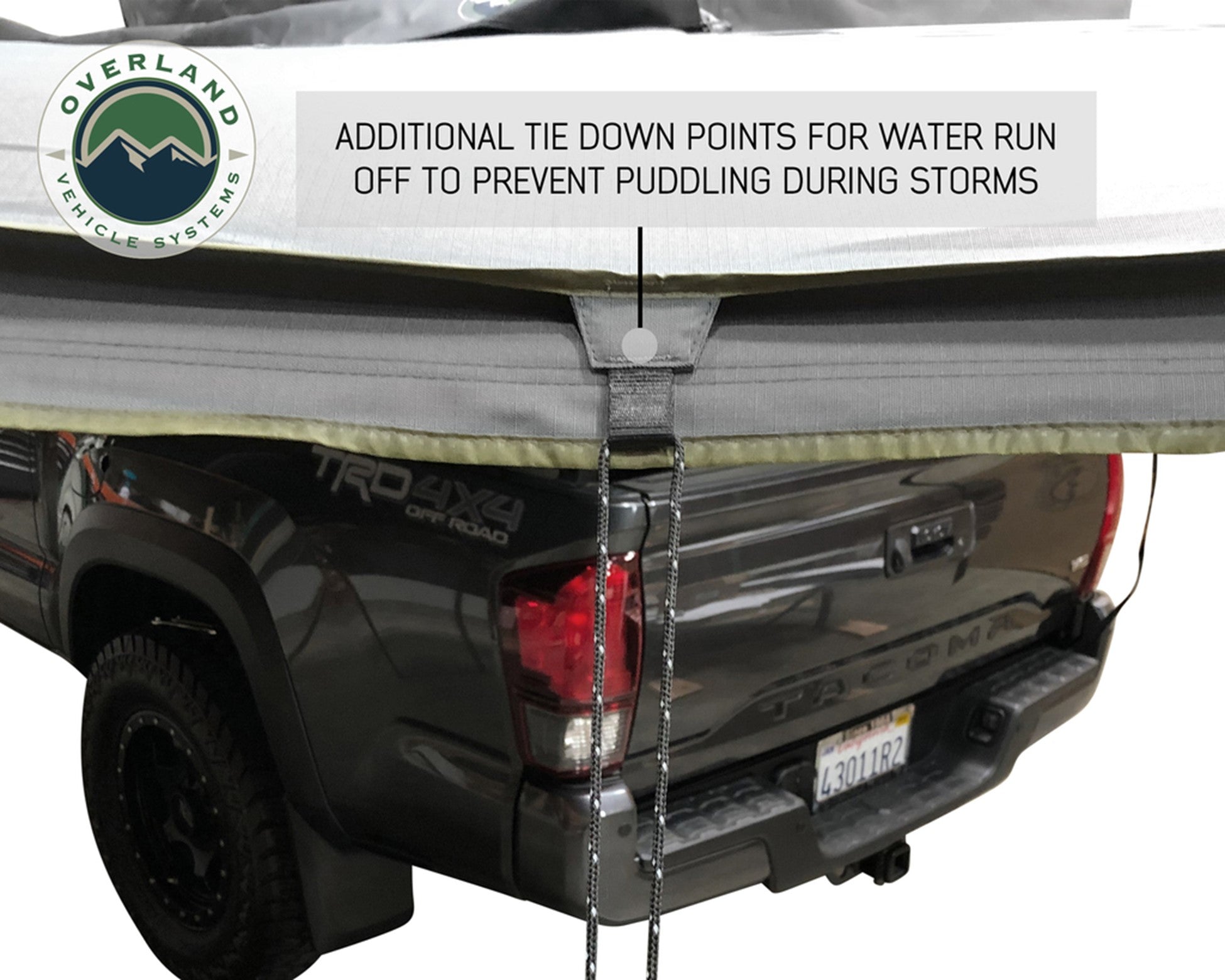 Overland Vehicle Systems Nomadic 270 Awning, Dark Gray w/ Black Transit Cover, Driver Side