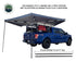 Overland Vehicle Systems Nomadic 270 LT Awning, Passenger Side - Dark Gray w/ Black Cover