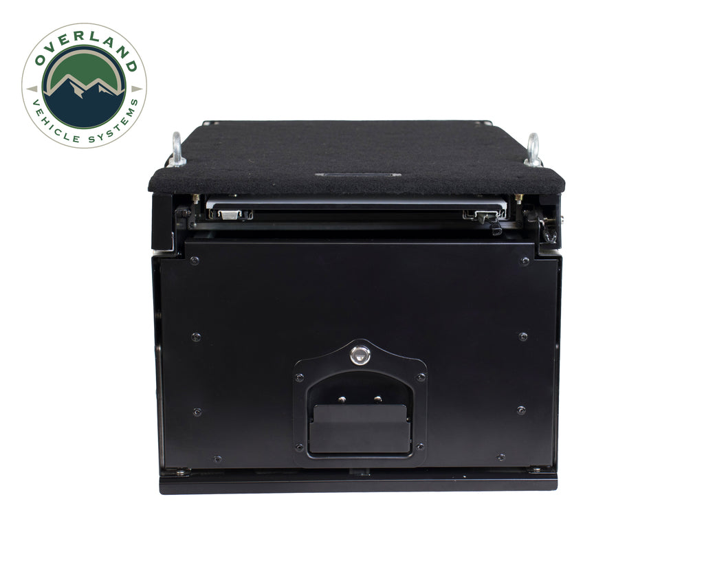 Overland Vehicle Systems Cargo Box w/Slide Out Drawer - Black Powder Coat