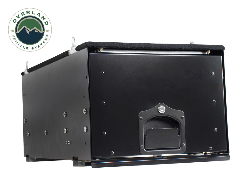Overland Vehicle Systems Cargo Box w/ Slide Out Drawer - Black Powdercoat