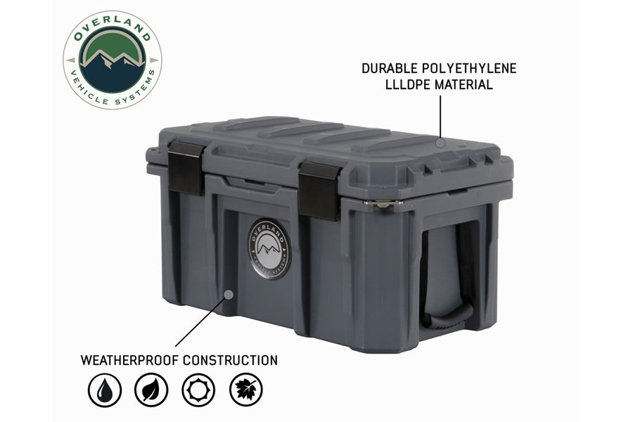 Overland Vehicle Systems Dry Storage Box 53qt - Dark Grey
