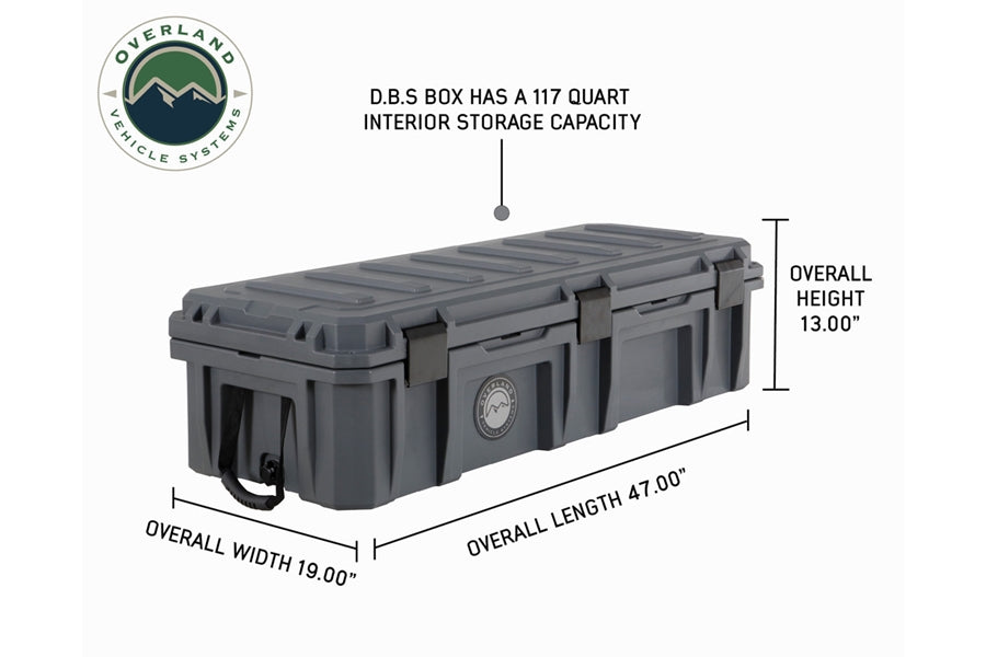 Overland Vehicle Systems Dry Storage Box 117qt- Dark Grey