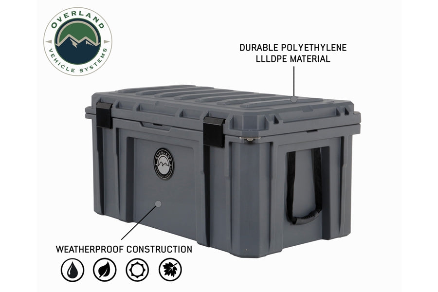 Overland Vehicle Systems Dry Storage Box 169qt - Dark Grey