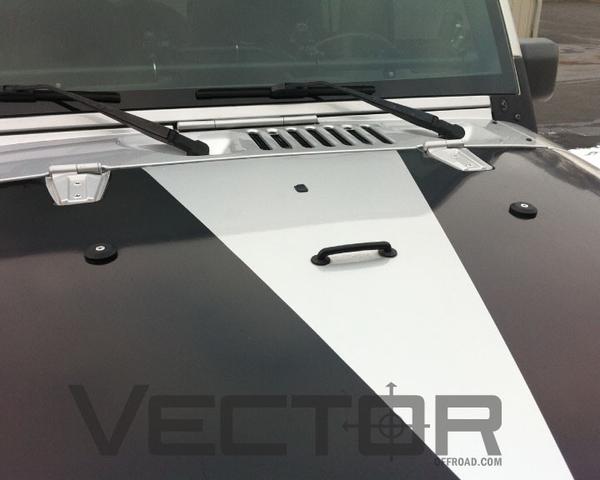 Vector OffRoad Hood UFOs to Replace Rubber Bumpers - JK