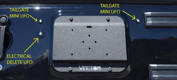 Vector OffRoad Tailgate UFO  for Electrical Pass Through -  JK